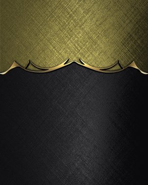 siyah dokulu altın tabela ve altın trim ve