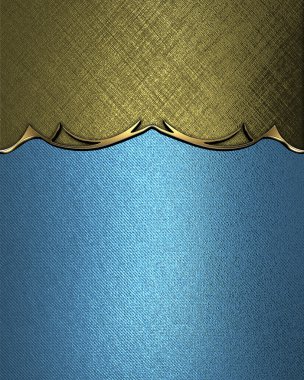 Mavi doku altın tabela ve altın trim ile