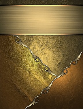 Altın ekler ve altın tabela ile altın doku