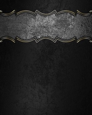 demir tabela ve altın trim ile siyah doku