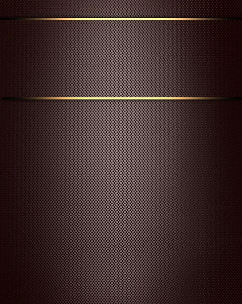 Brun namnskylten med guld utsmyckade kanter, på brun bakgrund — Stockfoto