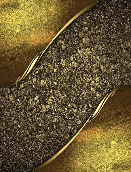 Texture ricca d'oro con bordi dorati e finiture in oro — Foto Stock