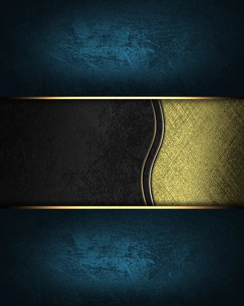 Blue texture with black and gold nameplates — Stock Photo, Image