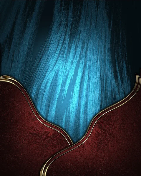 Kırmızı ekler ve altın trim ile mavi arka plan — Stok fotoğraf