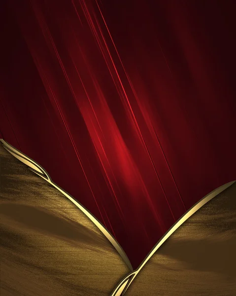 Texture rossa con inserti in oro e finiture in oro — Foto Stock