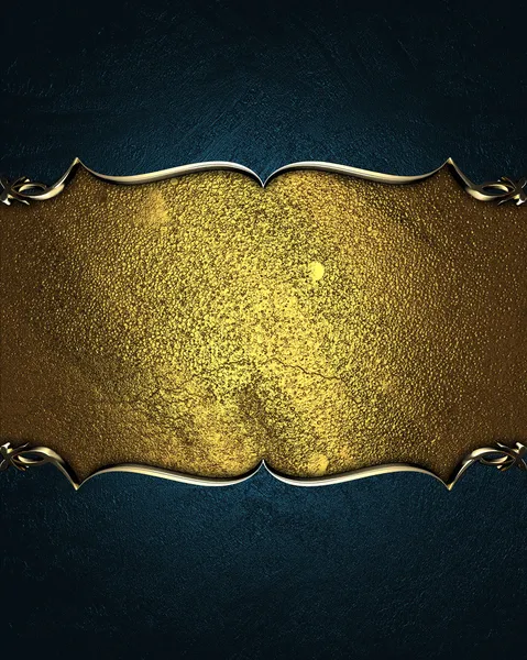 güzel bir plaket altın desenli mavi doku