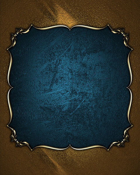 Gold texture with a blue name plate with gold pattern