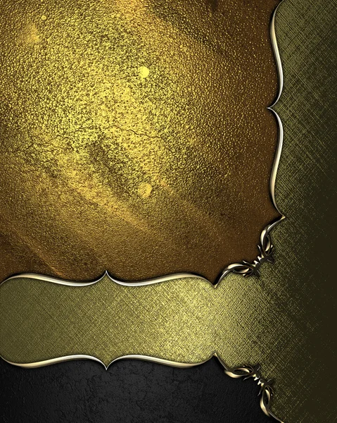 Altın desenli altın isim levhası ile altın doku — Stok fotoğraf