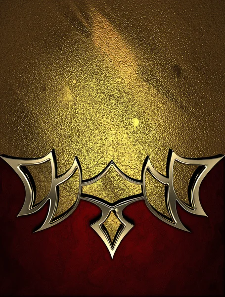 Kırmızı dokulu altın süs ve trim