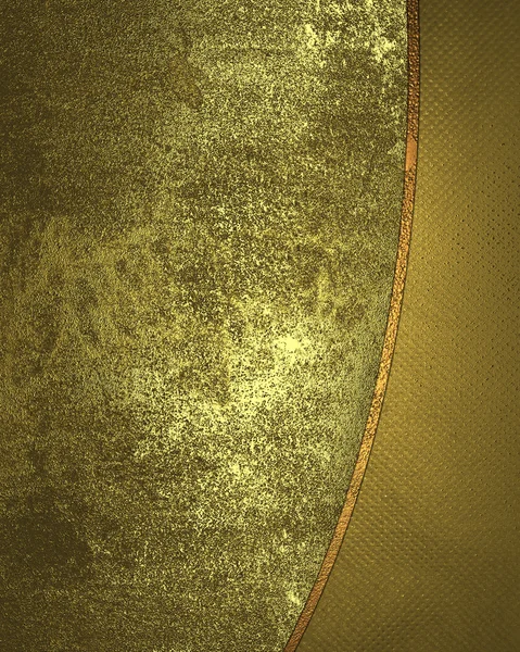 Fondo dorado con textura amarilla separado por una franja dorada . — Foto de Stock