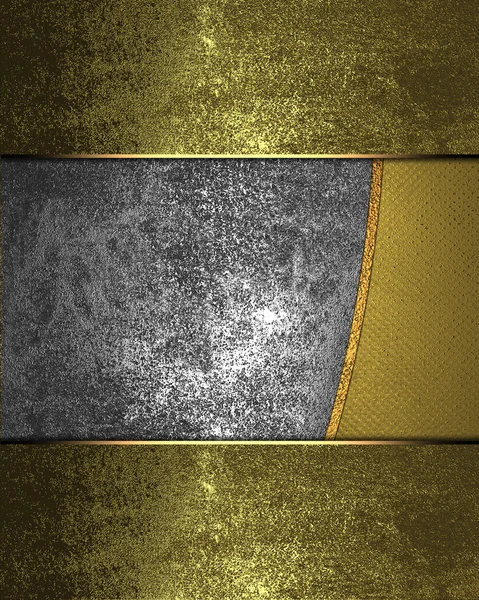 Järn bakgrund med guld kanter — Stockfoto