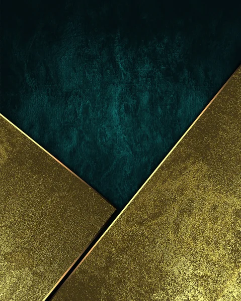 Nástěnné modré pozadí s zlatou vložky — Stock fotografie