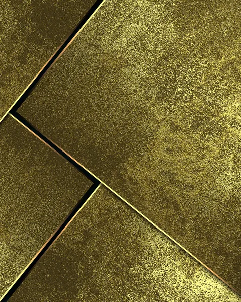 Wandgold (gelb) Hintergrund mit abstrakten Goldeinsätzen — Stockfoto