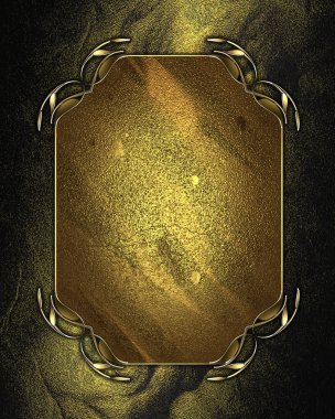 altın arka plan ile altın altın tabela ile trim