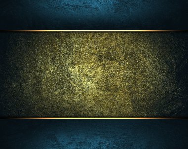 Mavi kenarlar ile eski koyu sarı arka plan.