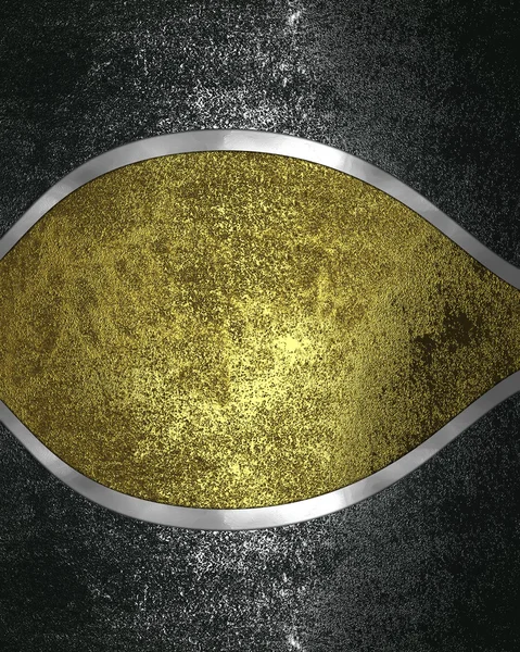 Grunge textura de oro con textura de hierro en los bordes —  Fotos de Stock
