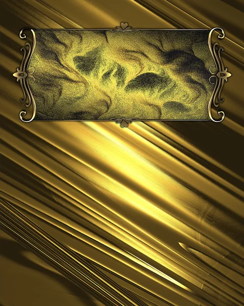 Mooie gouden achtergrond, met abstracte goud plaat met goud trim — Stockfoto