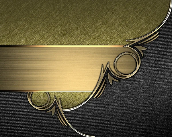 Siyah açıları ve altın trim ve altın tabela ile altın doku — Stok fotoğraf