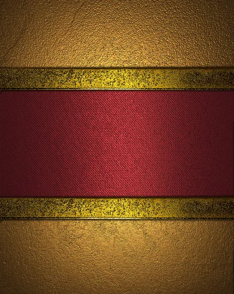 Red texture with golden edges and gold trim — Stock Photo, Image