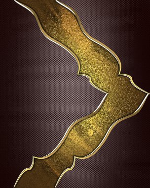 kahverengi doku ile altın kenarları güzel altın şeritle