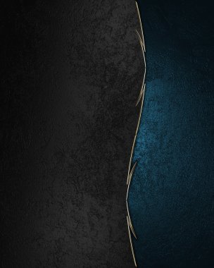 siyah zemin üzerine altın süslü kenarları mavi plaka.