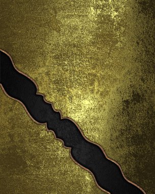 tasarım şablonu - altın arka plan siyah kesme ile