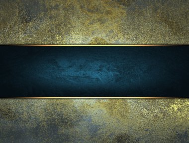 Mavi plaka ile eski koyu sarı arka plan