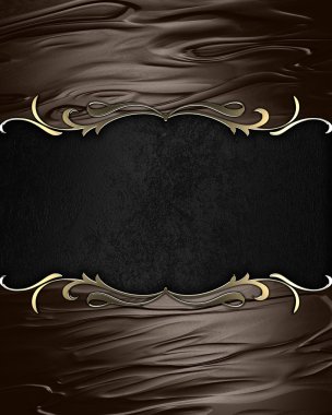 soyut kırmızı-altın doku kahverengi plaka altın süs edge ile