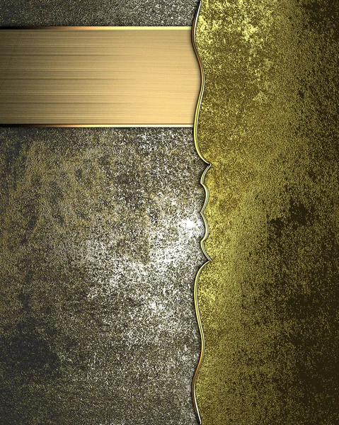 Alter eiserner Hintergrund mit antikem Goldblech — Stockfoto