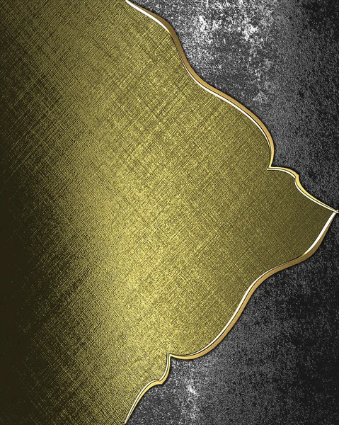 Gouden rijke textuur met ijzeren hoeken en goud trim — Stockfoto