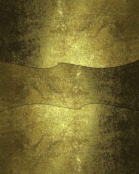 Grunge golden texture with old gold plates at the edges — Stock Photo, Image