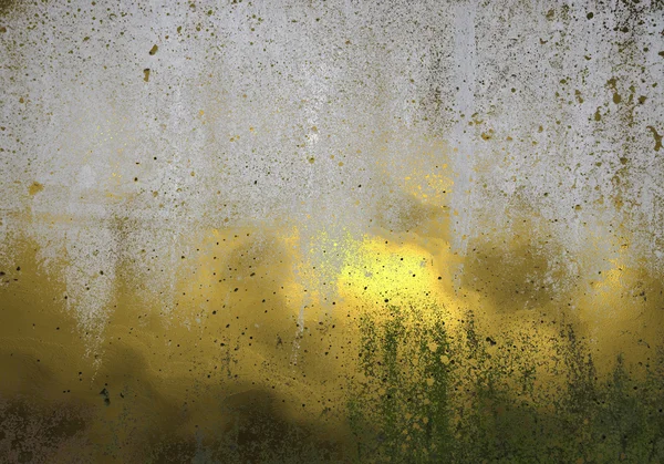 Staré betonové zdi s opotřebovanou zlata — Stock fotografie