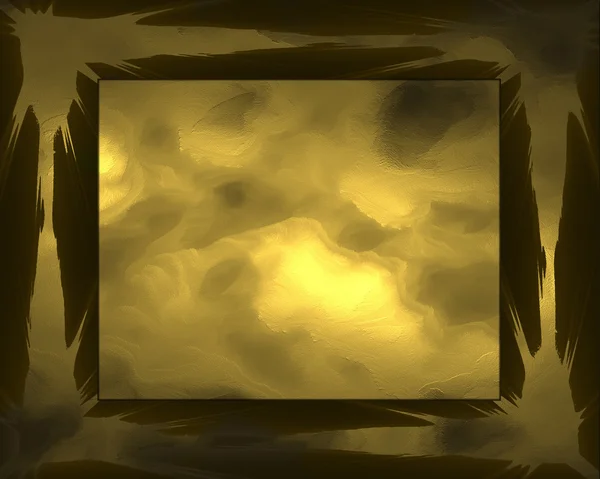 Abstraktní zlatý štítek s abstraktní rám. — Stock fotografie