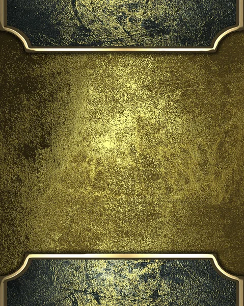 Formgivningsmall - gamla guld bakgrund med antika guld kanter. — Stockfoto