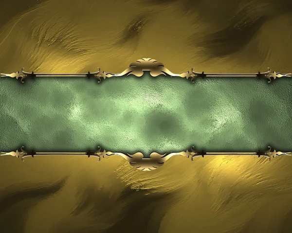 Textura dourada com uma placa azul com padrão dourado — Fotografia de Stock