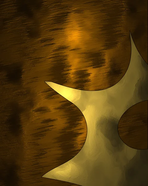 Grunge textura marrom com padrão de ouro — Fotografia de Stock