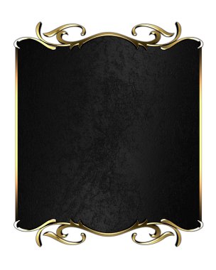 altın izole plaka beyaz arka plan şablonu