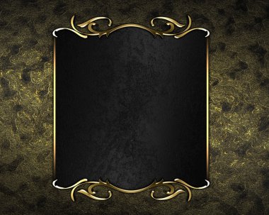 siyah tabela ve altın trim altın antika arka plan