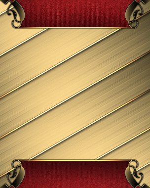 tasarım şablonu - altın doku ile kırmızı kenar örgülü