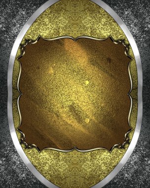 doku eski altın, metal kenarlar ve bir altın plaka altın trim