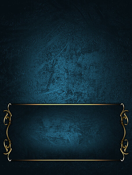 Blue texture with blue plate and gold ornament