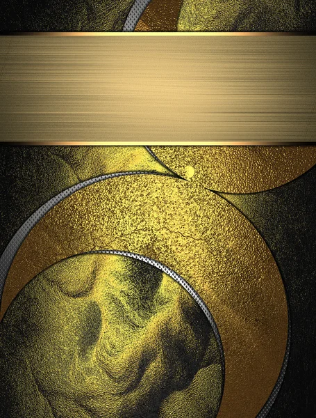 Abstract gold background with gold pattern and plate