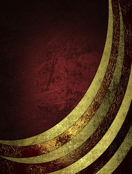 Texture astratte rosse con nastri d'oro — Foto Stock