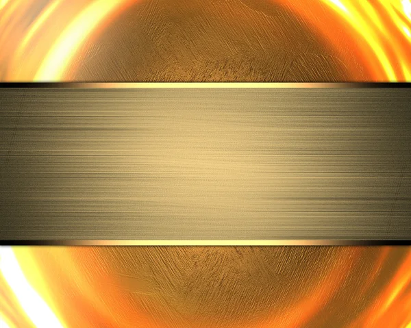 Abstrakt bakgrund av strålar, med en guld-platta — Stockfoto