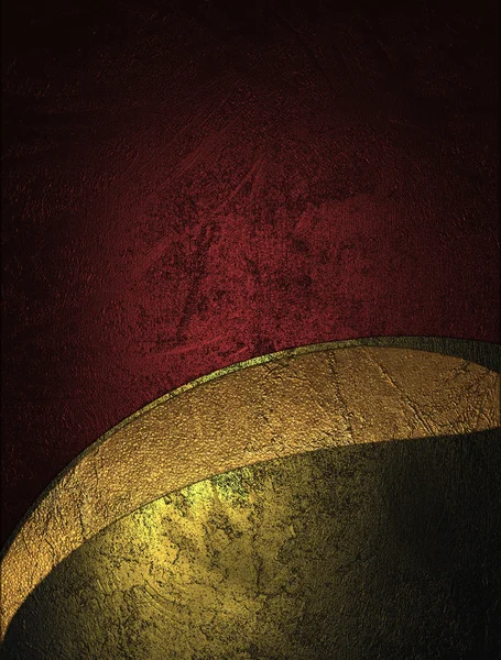 Rode textuur met gouden abstracte rand. sjabloon voor ontwerp — Stockfoto