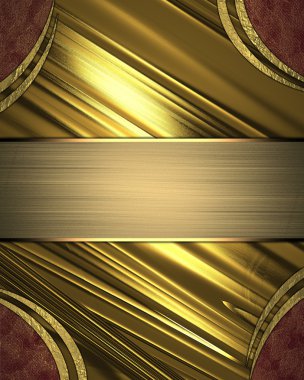 Kırmızı ve altın altın arka plan açı kırpın. Altın tabela