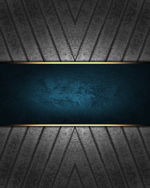 demir arka plan mavi plaka ile