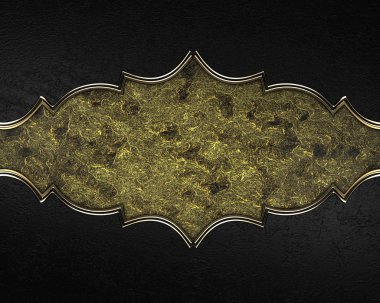 siyah arka plan ile altın bir tabela