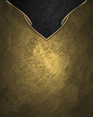 Siyah üçgen ve altın trim altın doku