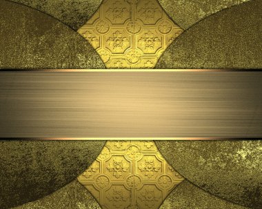 Grunge altın sarı bir arka plan üzerine ekler